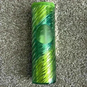 Starbucks green ombré spiral tumbler 16oz